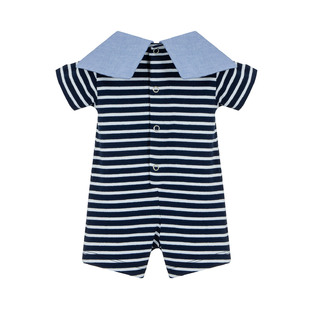 LAPIN HOUSE bodysuit in blue color with striped pattern.