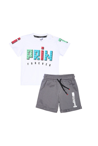 SPRINT shorts set in white with "SPRINT FOREVER" embossed logo.