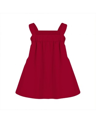 LAPIN HOUSE red dress with an impressive bow.