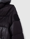 Μπουφάν IKKS με φούτερ κουκούλα σε χρώμα μαύρο.