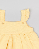 LOSAN shorts set in yellow color made of linen fabric.