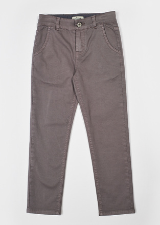 HASHTAG fabric pants in anthracite color.