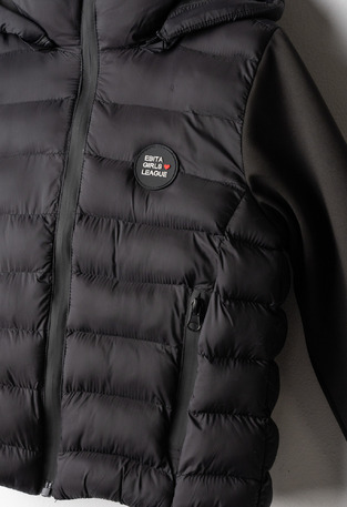 EVITA seasonal jacket in black.
