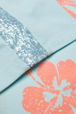 SPRINT shorts set in light blue with sequins.
