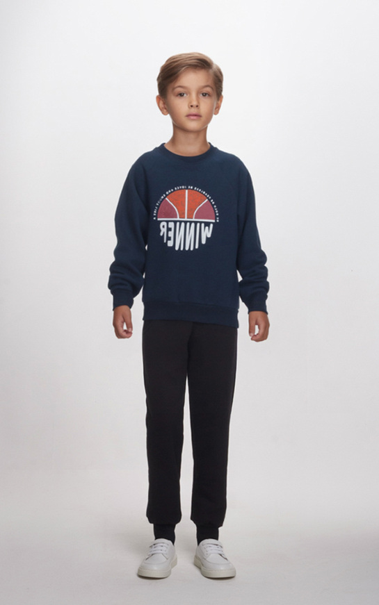 Μπλούζα φούτερ JOYCE σε μπλε σκούρο χρώμα.