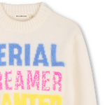 Πλεκτό πουλόβερ BILLIEBLUSH σε εκρού χρώμα με παγιέτες.