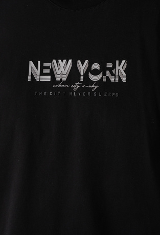HASHTAG T-shirt in black with "NEW YORK" print on the front.