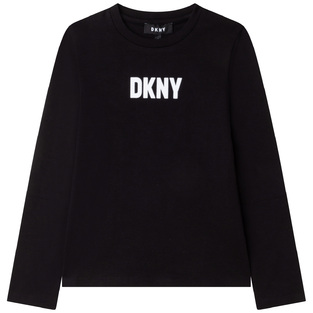 Μπλούζα D.K.N.Y. σε μαύρο χρώμα με βελουτέ τύπωμα.