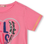 BILLIEBLUSH blouse in pink color with sequin logo.