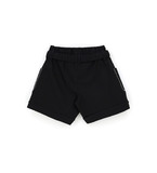 Bermuda shorts ORIGINAL MARINES in black with elastic waist, independent belt and two outer side pockets decorated with strass.