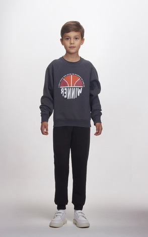 Μπλούζα φούτερ JOYCE σε ανθρακί χρώμα.