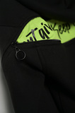 SPRINT suit set in black color with decorative zipper.