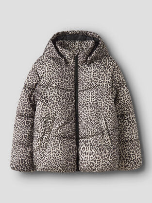 NAME IT jacket in ecru color with leopard print.