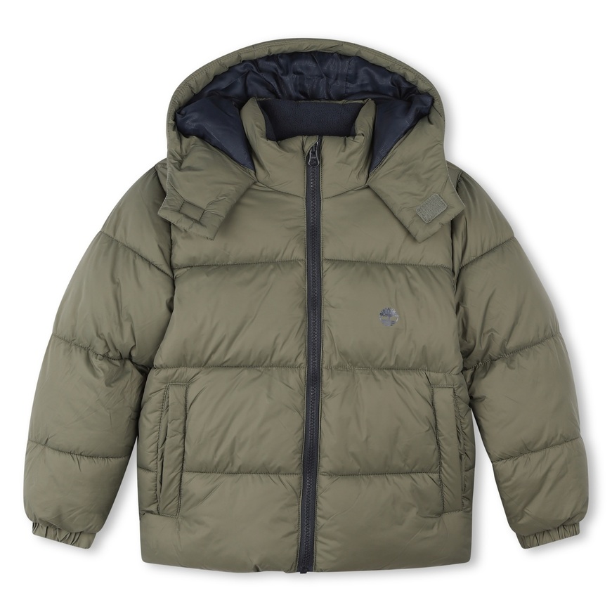 TIMBERLAND jacket in khaki color with built-in hood.
