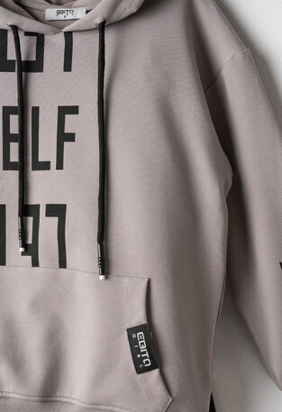 Evita seasonal tracksuit set in gray and black.