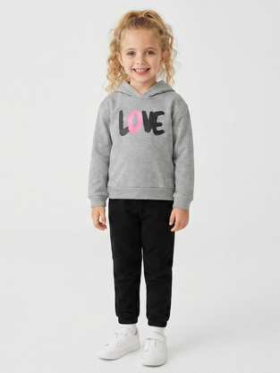 TRΑX tracksuit set in gray and black.