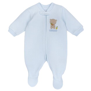 CHICCO quilted bodysuit in siel color.