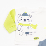 Σετ φόρμας TRAX σε εκρού-πετρόλ χρώμα.