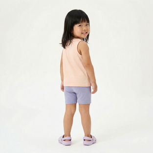 TRAX shorts set in light pink-lilac color.