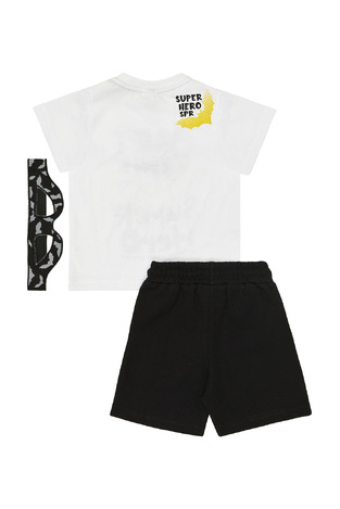SPRINT blouse and shorts set, in white-black.