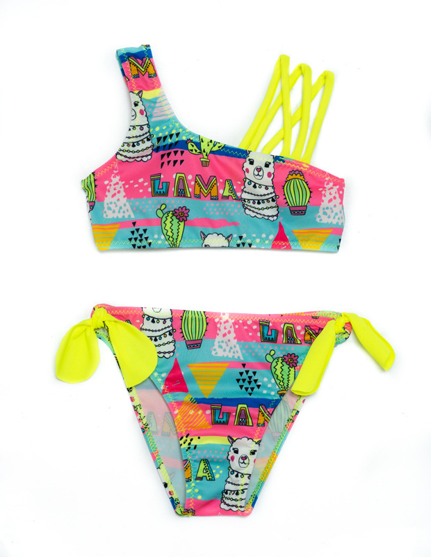 TORTUE bikini swimsuit with llama print.