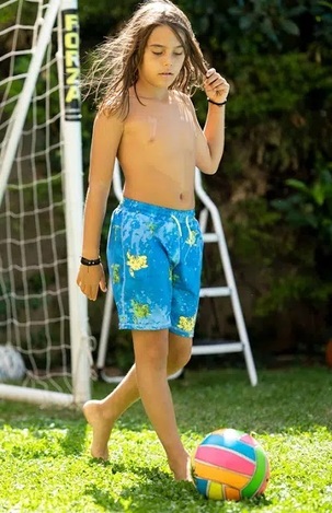 TORTUE bermuda swimsuit with turtles.