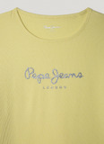 Μπλούζα με κοντό μανίκι Pepe Jeans σε κίτρινο χρώμα.