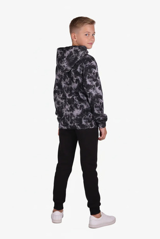 JOYCE tracksuit set in gray and black.
