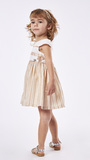 EBITA dress in beige color with embossed knitting.