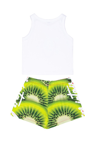 SPRINT shorts set in white color with fruit print.