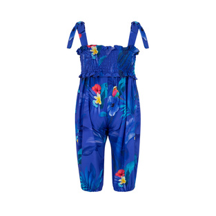 LAPIN HOUSE jumpsuit in roux blue with all over floral print.