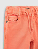 IKKS denim bermuda shorts in coral color with elastic waist.