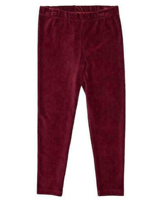 EVITA velor tights in burgundy color.