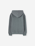 Μπλούζα φούτερ LOSAN σε γκρι χρώμα με ενσωματωμένη κουκούλα.