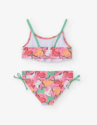 LOSAN bikini swimsuit with horse print, in pink color.
