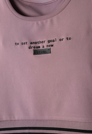 EVITA cycling tights set in purple.