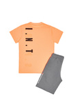 SPRINT shorts set in orange with "S P R I N T" logo.