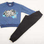 Σετ φόρμας TRAX με λαιμόκοψη σε ραφ-μαύρο χρώμα.