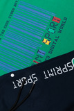 Σετ μπλούζα με βερμούδα SPRINT, σε πράσινο με μαύρο χρώμα.