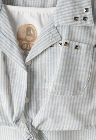 Σετ 3 τεμ. ΕΒΙΤΑ πουκάμισο, μπλούζα και σορτς τζιν.