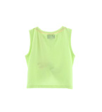 ORIGINAL MARINES sleeveless blouse with uneven finish in green color.