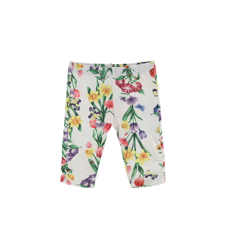 ORIGINAL MARINES tights in white color with all over floral print and elastic in the waist.