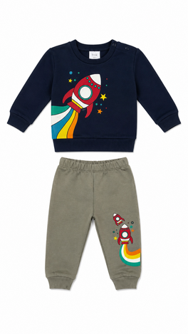 TRAX tracksuit set in dark blue-gray color.