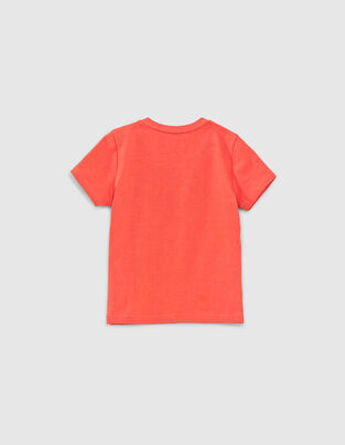 Μπλούζα IKKS σε πορτοκαλί χρώμα με τρουκς στο πλάι.