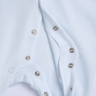 CHICCO cotton bodysuit in siel color.