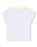 Κοντομάνικη μπλούζα BILLIEBLUSH σε λευκό χρώμα και τύπωμα με στρας.