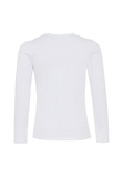 MEXX blouse in off-white color with sequin logo.