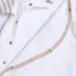 Φορμάκι φούτερ CHICCO σε λευκό και μπεζ χρώμα.