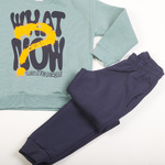 Σετ φόρμας TRAX με λαιμόκοψη σε μέντα με μπλε χρώμα.