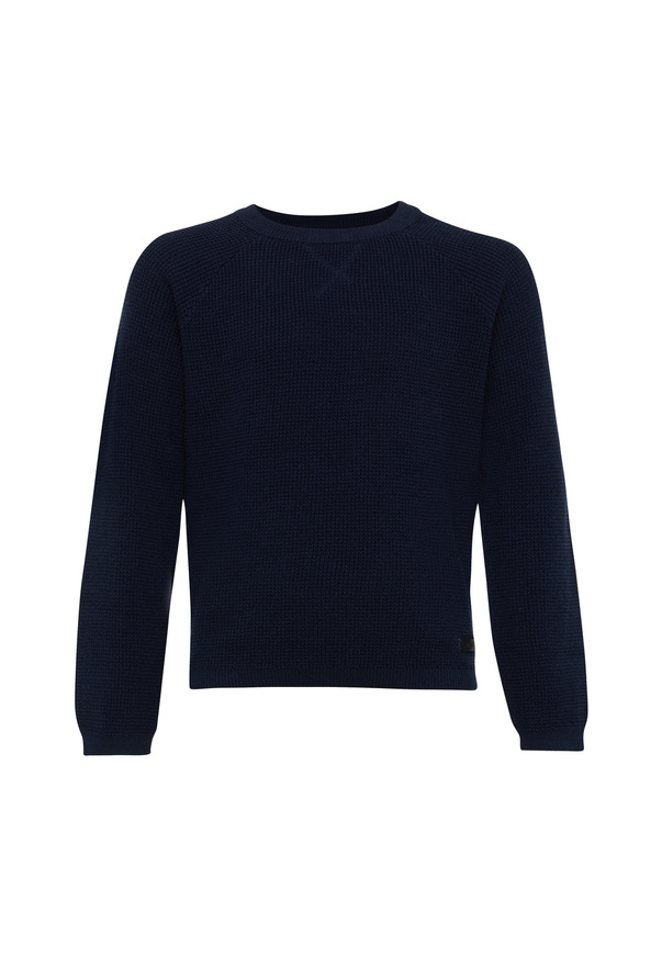 MEXX knitted blouse in dark blue.